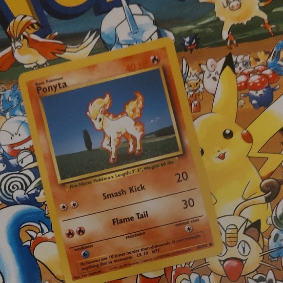 Ponyta, Pokemon Trading Card,1999